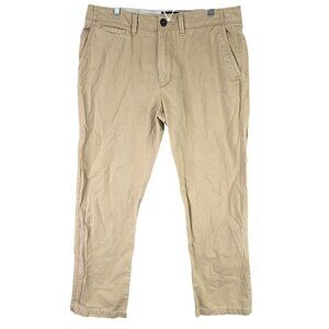 Mens American Eagle Relaxed Straight Khaki Pants Cotton Casual Wear Size 36x32